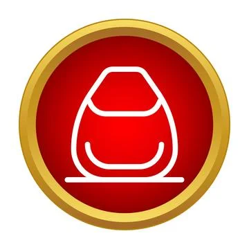 Red egg shaped modern minimalist chair icon design Stock Illustration