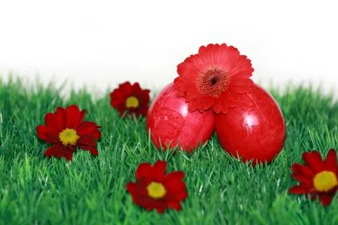 Red eggs Illustrazione stock