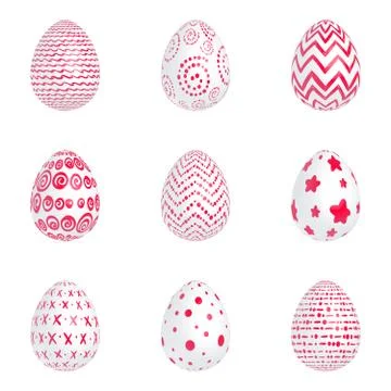Red eggs Illustrazione stock