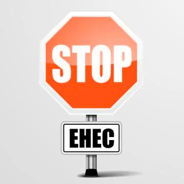 Red ehec stop sign Stock Illustration