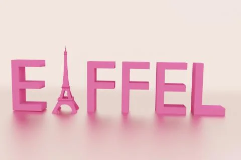 Red Eiffel Tower Stock Illustration