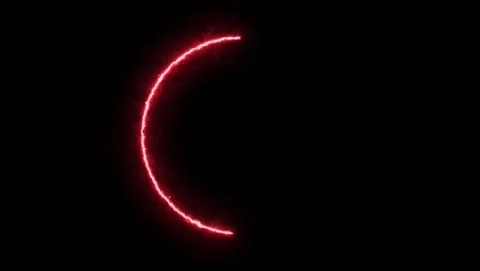 Red Electric Arc on Black Background abstract bright Stock Footage 317453003