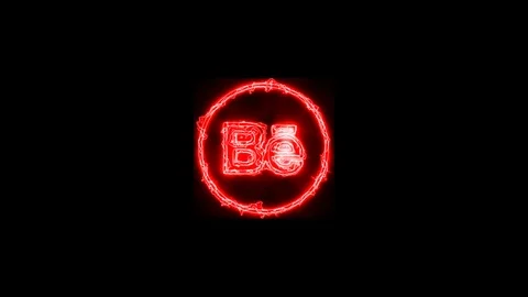 Red Electric Behance Icon Stock Footage 123079986