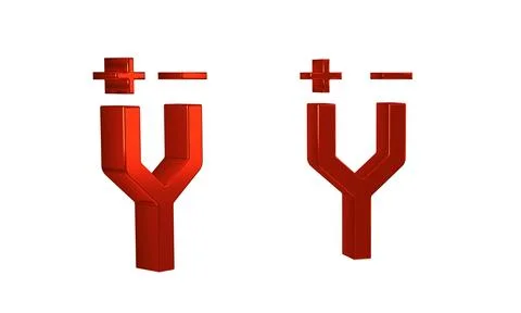 Red Electric cable icon isolated on transparent background. Stock Illustration