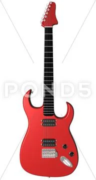 Red electric guitar Stock Illustration ~ Graphic #11526964