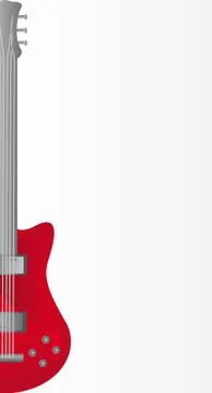 Red electric guitar over gray background vector illustration Stock Illustration