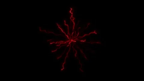 Red electric power explode from center overlay effect Stock Footage 324600761