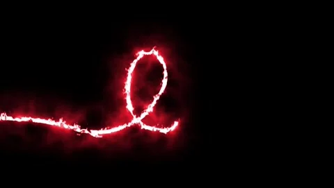 Red Electric Swirl on Black Background abstract bright Stock Footage 317453030