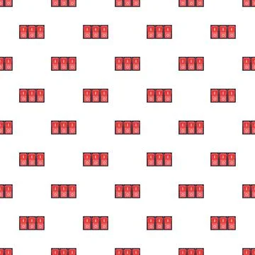Red electric toggle switch power button pattern イラスト素材