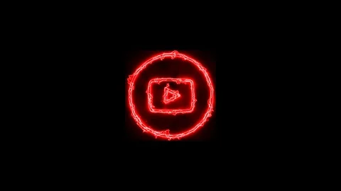 Neon Youtube Logo Red Bmp Hub