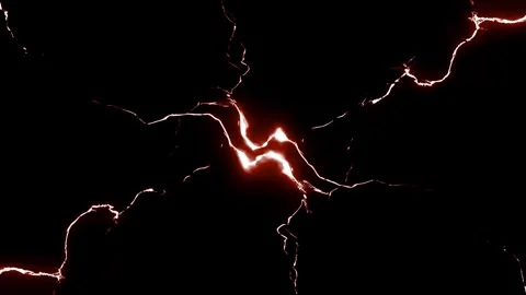 Red Electrical Energy Streams Flowing Through Dark Background Glowing plasma Stock Footage 335980898