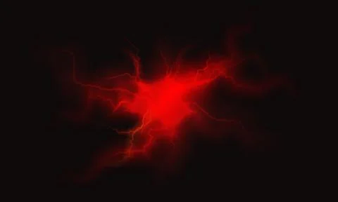 Red electrical lightning Illustrazione stock