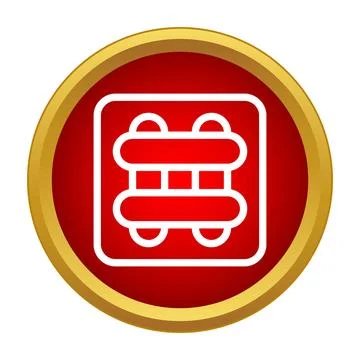 Red electrical terminal connecting wires icon design Stock Illustration