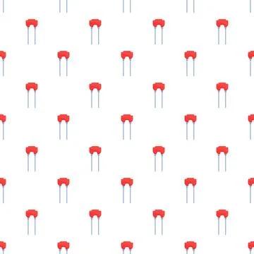 Red electronic component pattern creating technology background Illustrazione stock