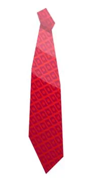 Red elegant tie icon, isometric style イラスト素材
