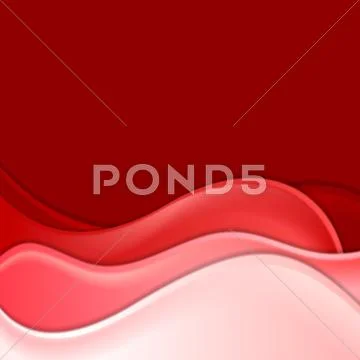 Red elegant waves vector backdrop Stock Illustration