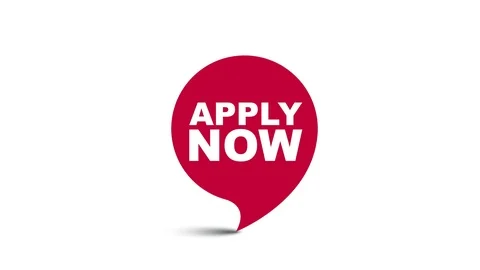 Red element video animation apply now Stock Footage 124567113