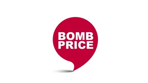 Red element video animation bomb price Stock Footage 114984214