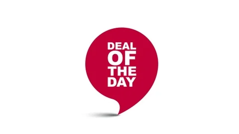 Red element video animation deal of the day Stock Footage 124568685