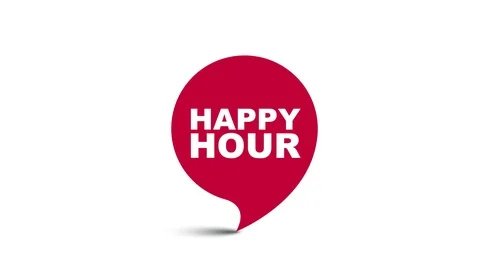 Red element video animation happy hour Stock Footage 114986443