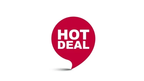 Red element video animation hot deal Stock Footage 114984155