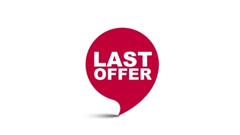 Red element video animation last offer Stock Footage 124538147