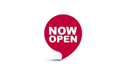 Red element video animation now open Stock Footage 114988370