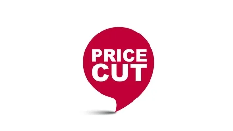 Red element video animation price cut Stock Footage 114988486