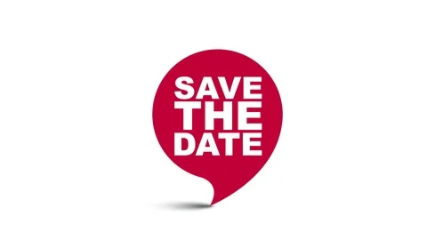 Red element video animation save the date Stock Footage 124568639