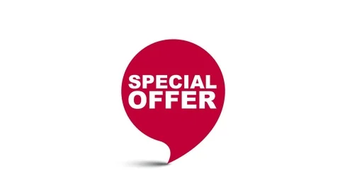 Red element video animation special offer Stock Footage 113954149