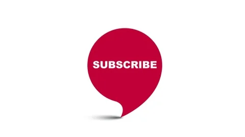 Red element video animation subscribe Stock Footage 124567129