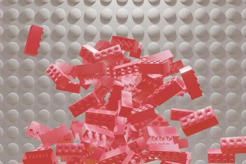 Red elements on a gray background with a pattern. Elements for the designer,  스톡 일러스트