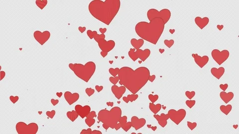 Red embroidered hearts Stock Footage 317679376