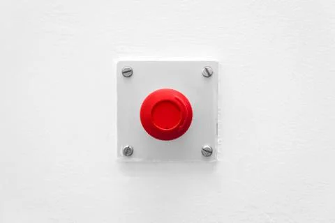 Red emergency button 库存照片
