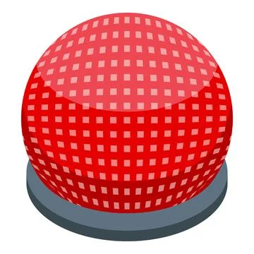 Red emergency button sitting on a table Stock Illustration