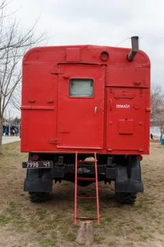 Red emergency car. Stock Photos