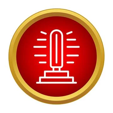 Red emergency flasher light beacon warning signal Stock Illustration