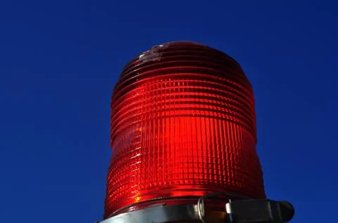 Red emergency lantern. Stock Photos