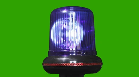 Red emergency light flashing with Alpha Channel-HD Stock Footage 32694242