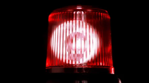 Red emergency light flashing Видео 32501163