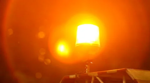 Red emergency light flashing at night Stock-Footage 44002072