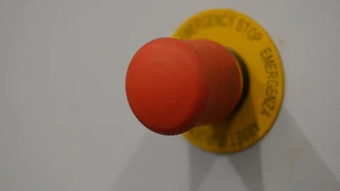 Red emergency stop button Stock Footage 88828750