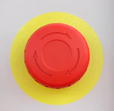 Red emergency stop button Foto stock