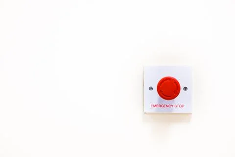 Red Emergency Stop Button Stock Photos