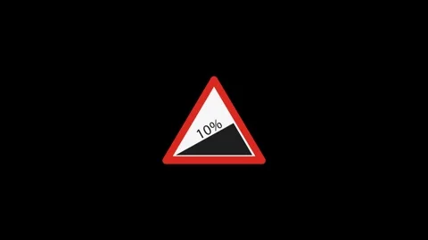 Red emergency stop triangle sign afore Destroyed car in car crash traffic a.. Stock Footage 322967090