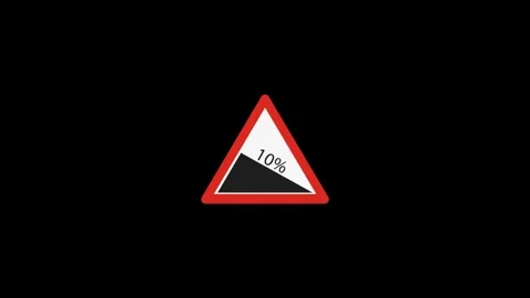 Red emergency stop triangle sign afore Destroyed car in car crash traffic a.. Video stock 322967100