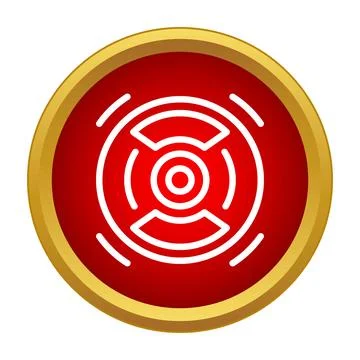 Red emergency warning button indicating hazard alert Stock Illustration