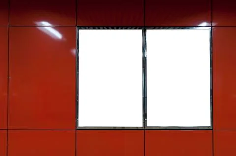 Red Empty BillBoard Foto stock