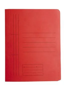 Red empty filing folder, isolated on white Foto stock