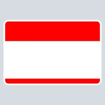 Red Empty Name Tag Stock-Illustration